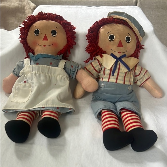 Vintage Knickerbocker Toys Other - Vintage 1970’s Knickerbocker Raggedy Ann and Andy Dolls with I Love You Heart